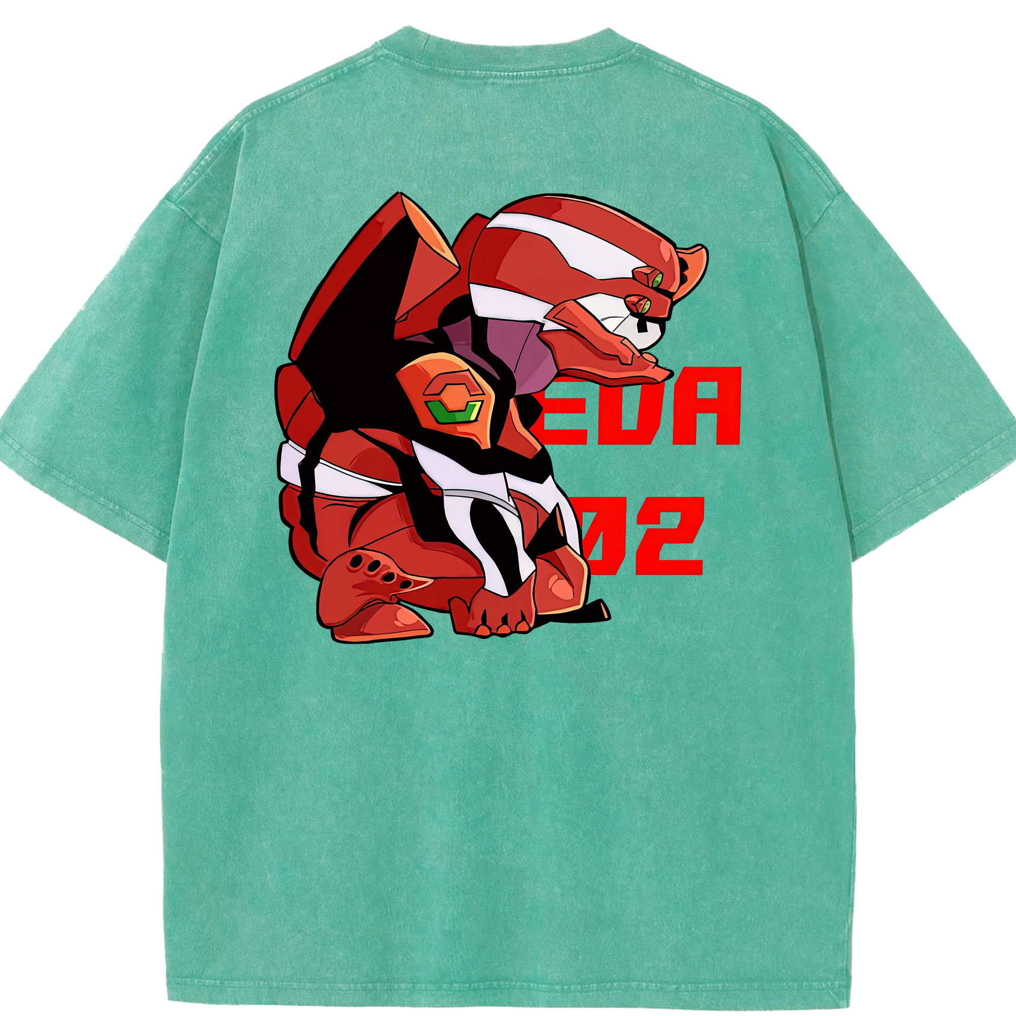 （画像用） EVA 新世紀エヴァンゲリオン 綿100% ヴィンテージ風 半袖Tシャツ（背面プリント）